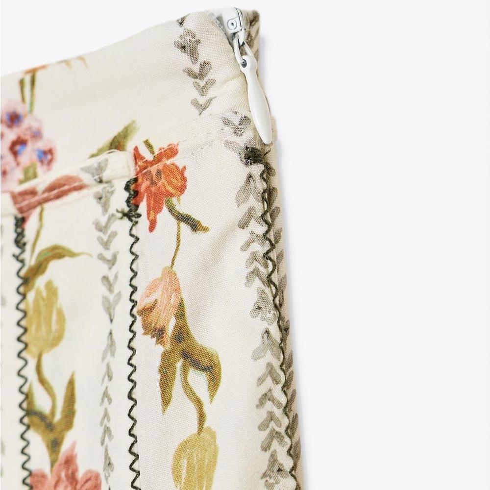 Zara NWT 100% Cotton Vintage Romantic Italian Countryside Midi Floral Skirt (XL) - Picture 8 of 9